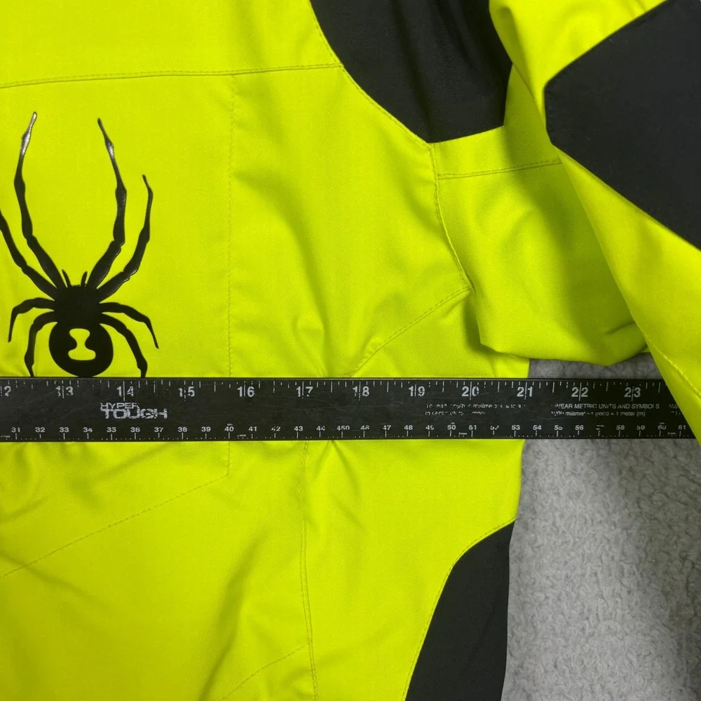 Spyder Kids Neon Yellow Black Ski Jacket 10k/10k Big Kids Size 18 XL 5058-11